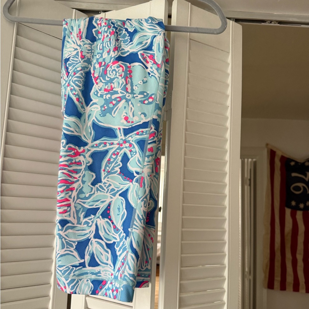 Lilly Pulitzer Pink and Blue Floral Leggings